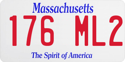 MA license plate 176ML2