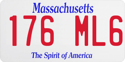 MA license plate 176ML6