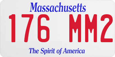 MA license plate 176MM2