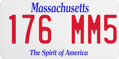 MA license plate 176MM5