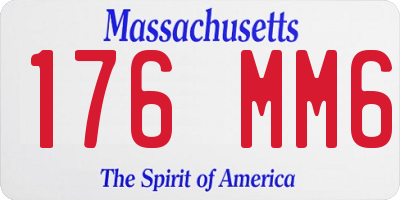 MA license plate 176MM6