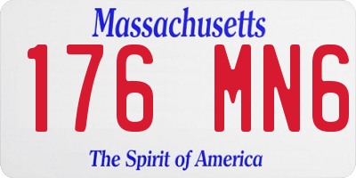 MA license plate 176MN6