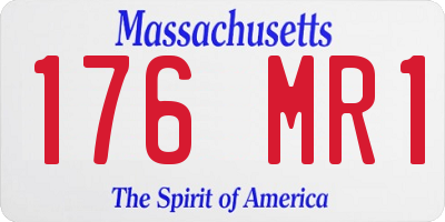 MA license plate 176MR1