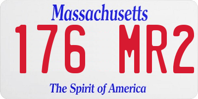 MA license plate 176MR2
