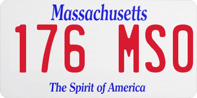MA license plate 176MS0