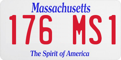 MA license plate 176MS1