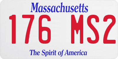 MA license plate 176MS2