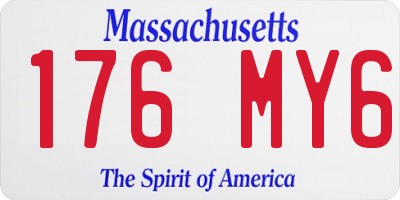 MA license plate 176MY6