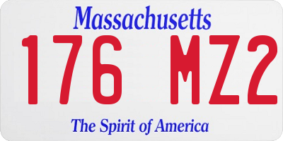 MA license plate 176MZ2