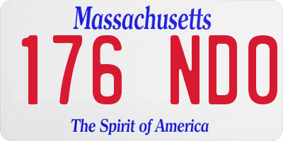 MA license plate 176ND0