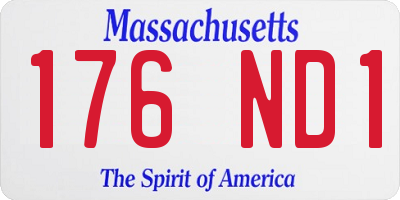 MA license plate 176ND1
