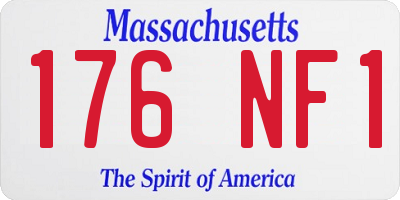 MA license plate 176NF1