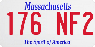 MA license plate 176NF2
