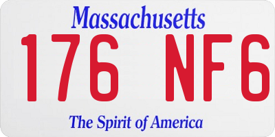 MA license plate 176NF6