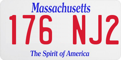 MA license plate 176NJ2
