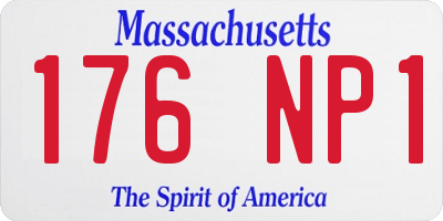 MA license plate 176NP1