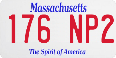 MA license plate 176NP2