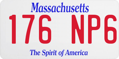 MA license plate 176NP6