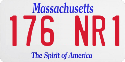 MA license plate 176NR1