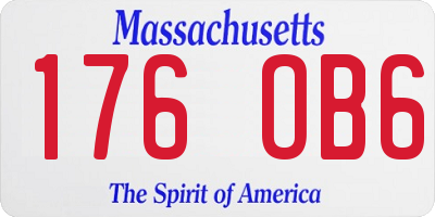MA license plate 176OB6