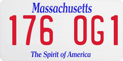 MA license plate 176OG1