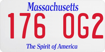 MA license plate 176OG2