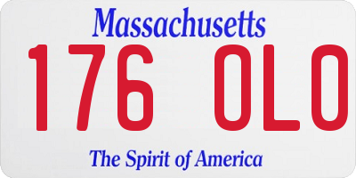 MA license plate 176OL0