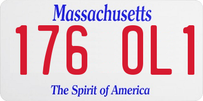 MA license plate 176OL1