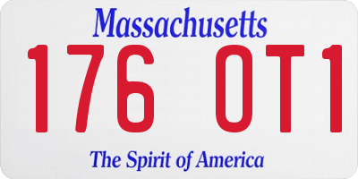 MA license plate 176OT1