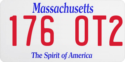 MA license plate 176OT2