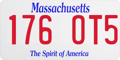 MA license plate 176OT5