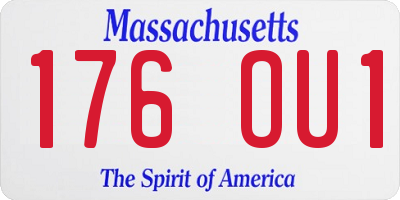 MA license plate 176OU1