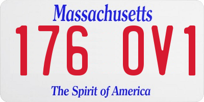 MA license plate 176OV1