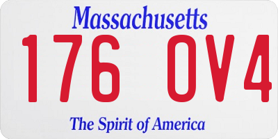 MA license plate 176OV4