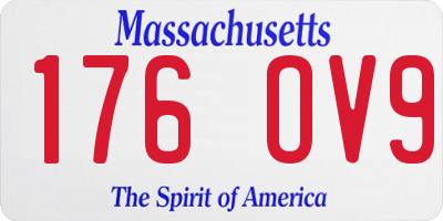MA license plate 176OV9