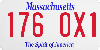 MA license plate 176OX1