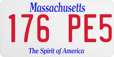 MA license plate 176PE5