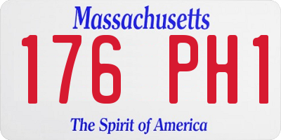 MA license plate 176PH1