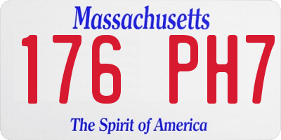 MA license plate 176PH7