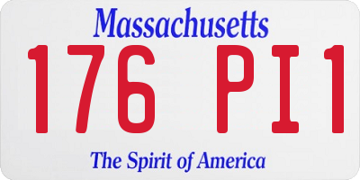 MA license plate 176PI1