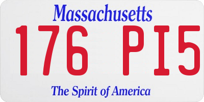 MA license plate 176PI5