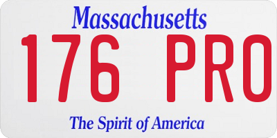 MA license plate 176PR0
