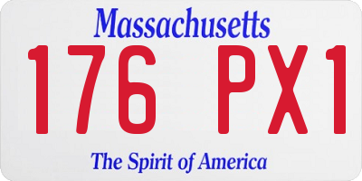 MA license plate 176PX1