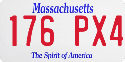 MA license plate 176PX4