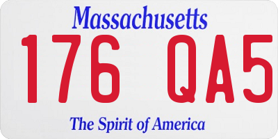 MA license plate 176QA5