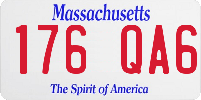 MA license plate 176QA6
