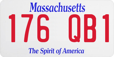 MA license plate 176QB1
