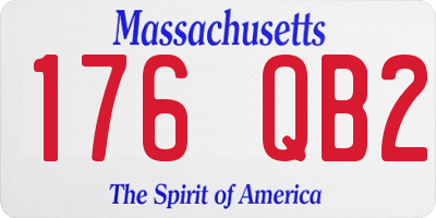 MA license plate 176QB2