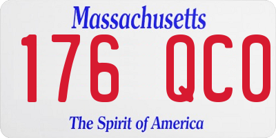 MA license plate 176QC0
