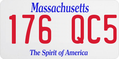 MA license plate 176QC5